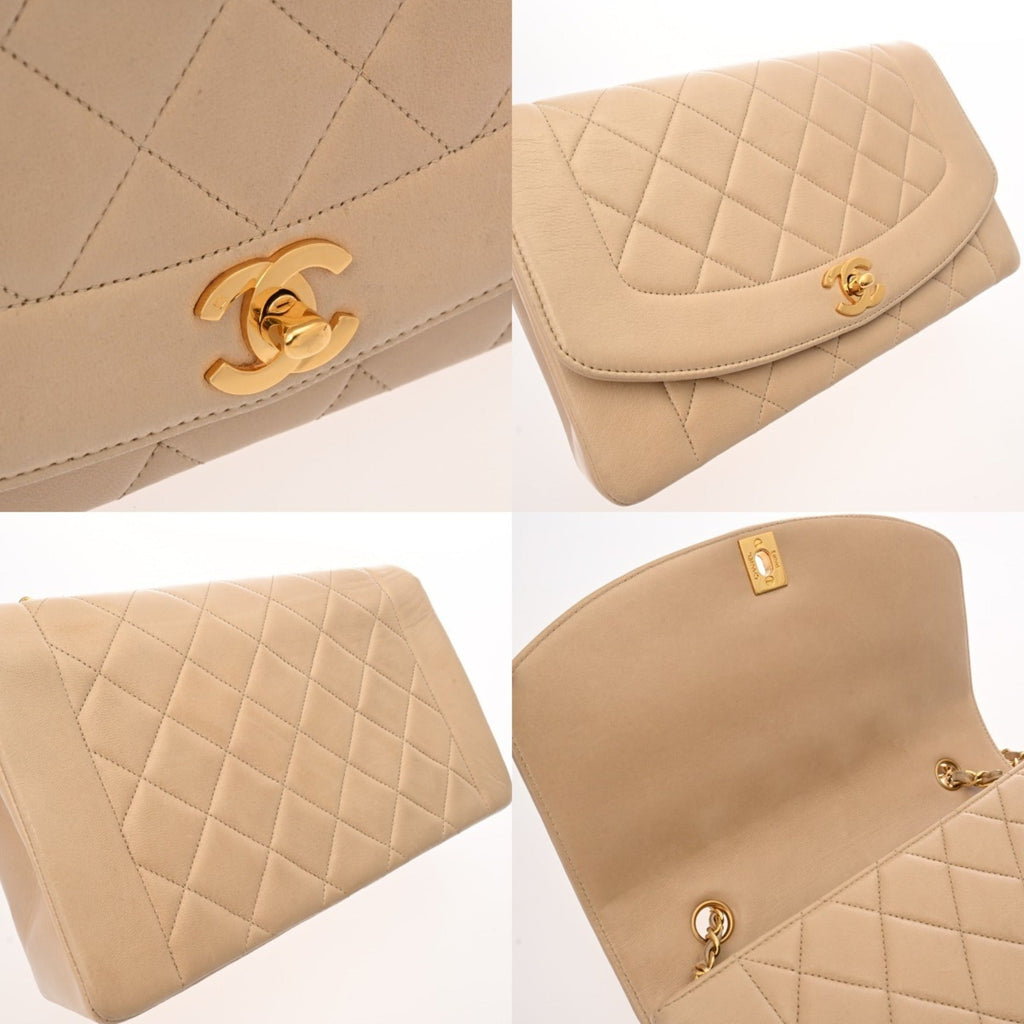 Vintage Diana Flap Bag Quilted Lambskin Medium