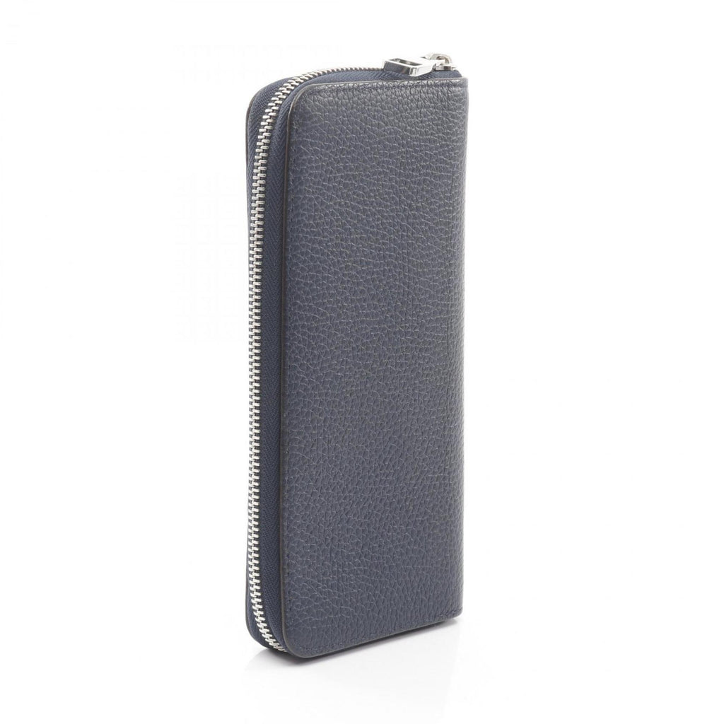 Louis Vuitton Navy Leather Long Wallet (Bi-Fold) (Pre-Owned)