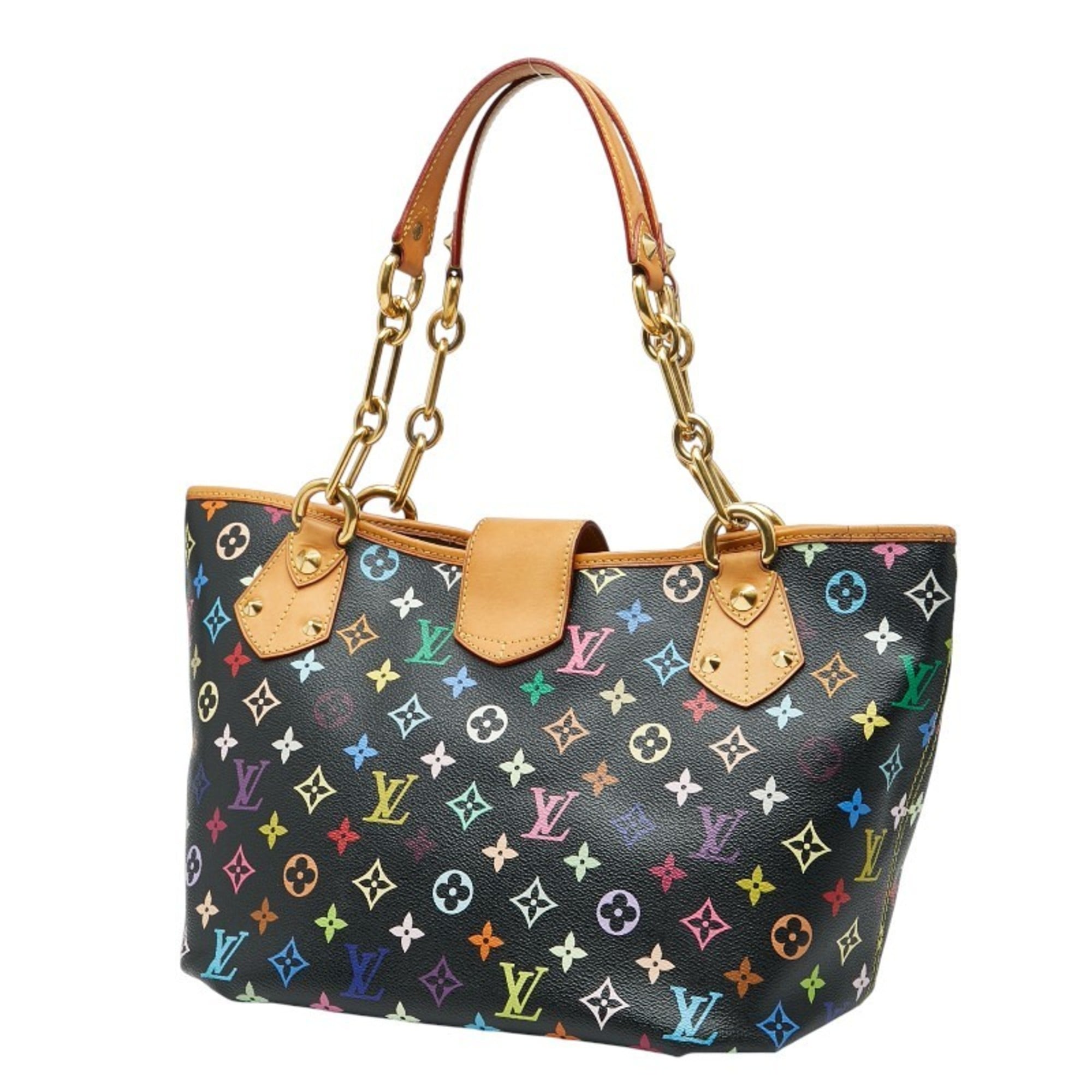 Louis Vuitton Black Multi-Color Noir Pvc Leather Shoulder Bag Tote Bag (Pre-Owned)