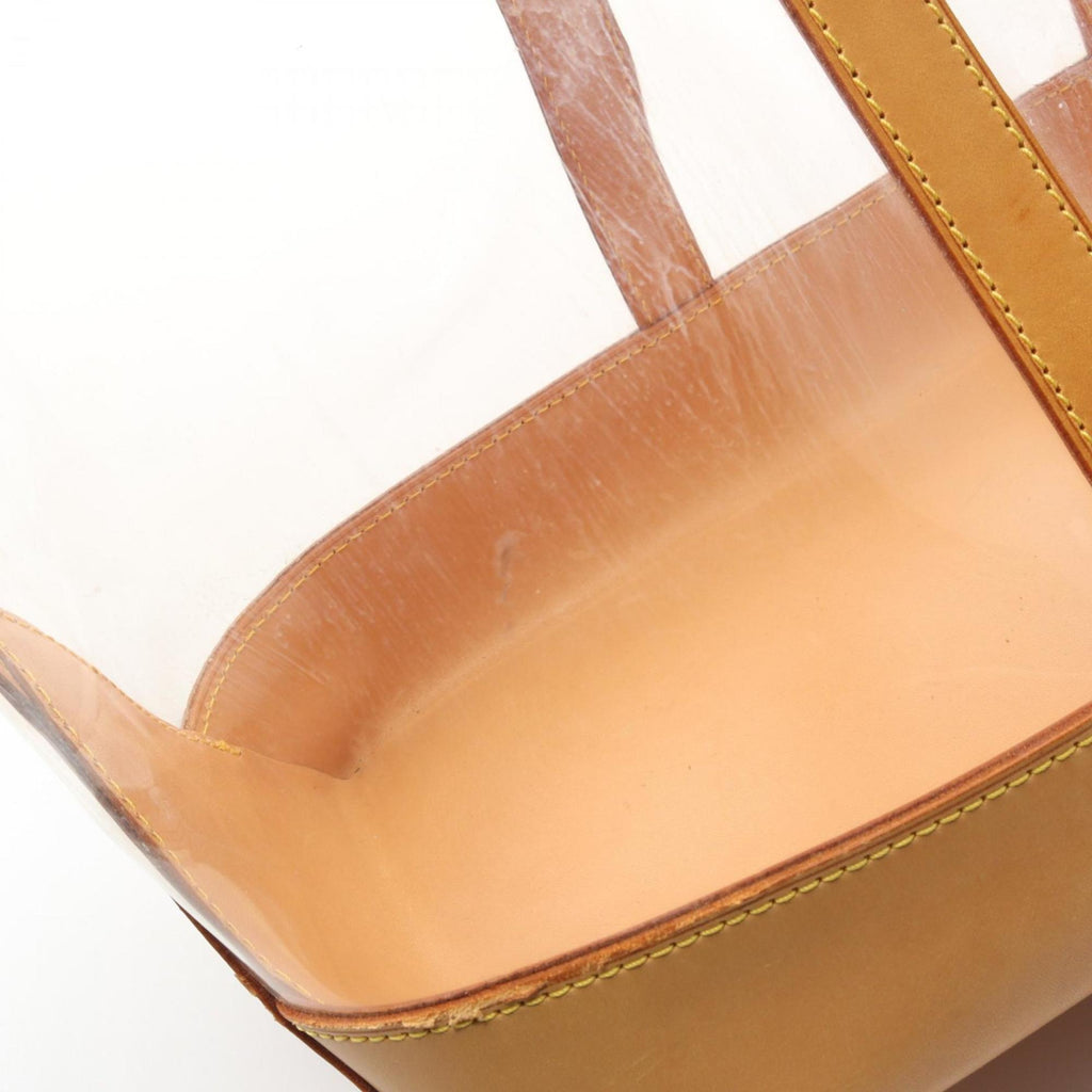 Louis Vuitton Brown Clear Vinyl Leather Tote Bag (Pre-Owned)