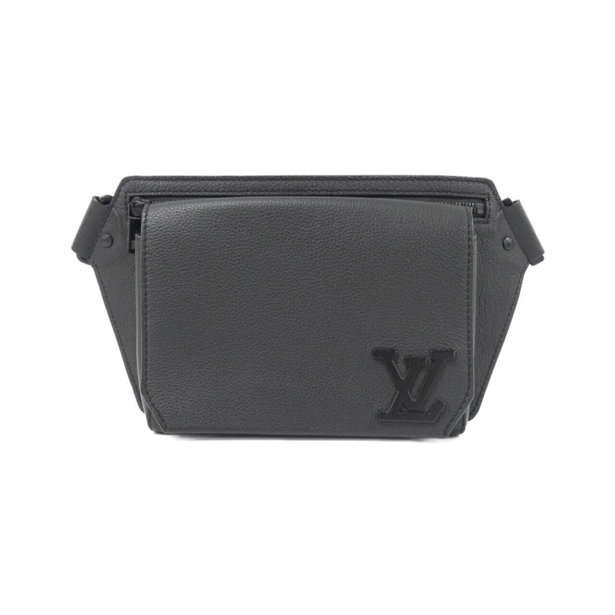 Louis Vuitton Black Leather Shoulder Bag (Pre-Owned)