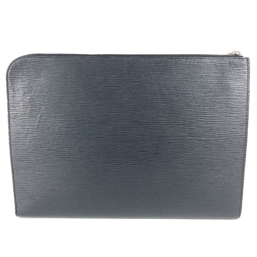 Louis Vuitton Black Yellow Epi Leather Clutch Bag Pochette Pouch (Pre-Owned)