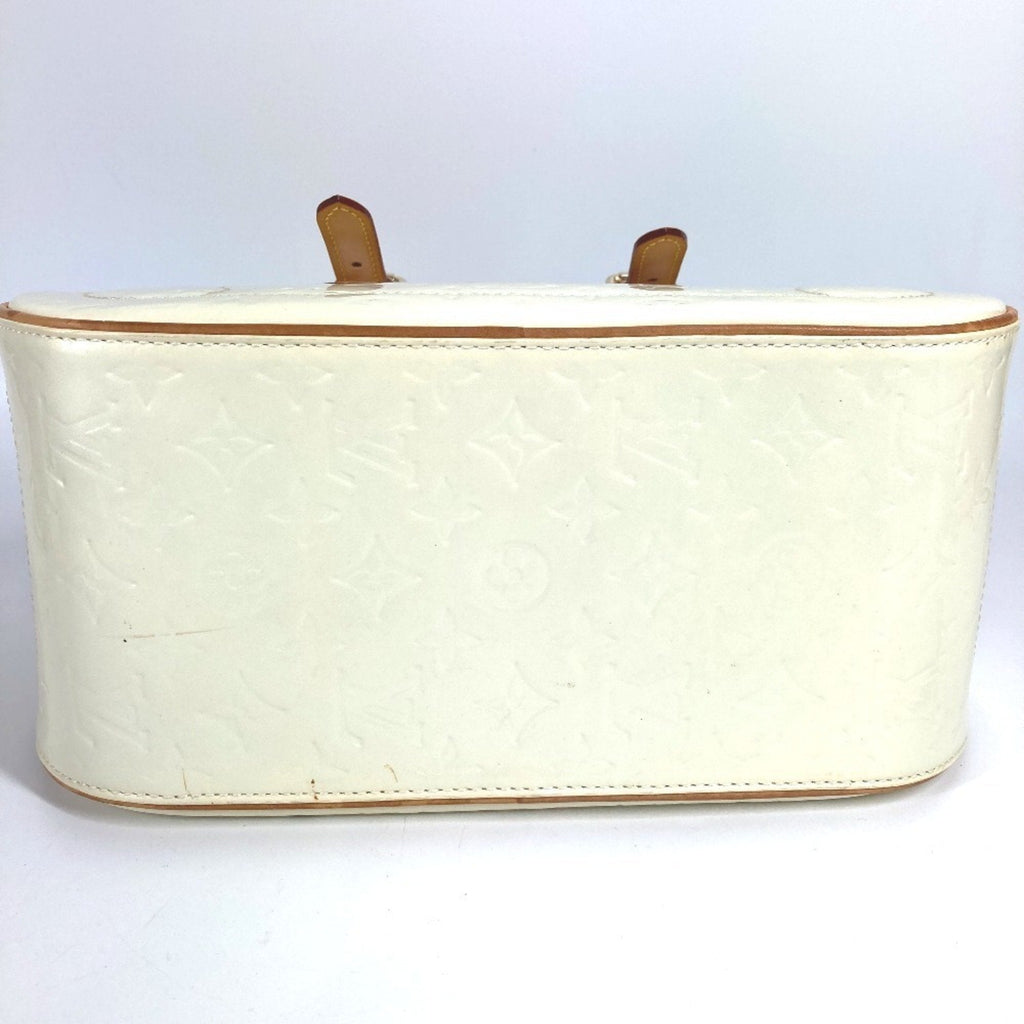 Louis Vuitton Pearl White Monogram Vernis Handbag Shoulder Bag Tote Bag (Pre-Owned)