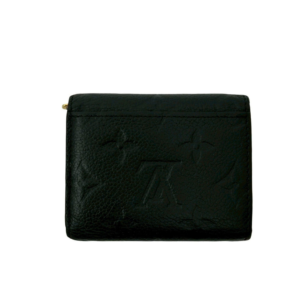 Louis Vuitton Black Leather Wallet (Tri-Fold) (Pre-Owned)