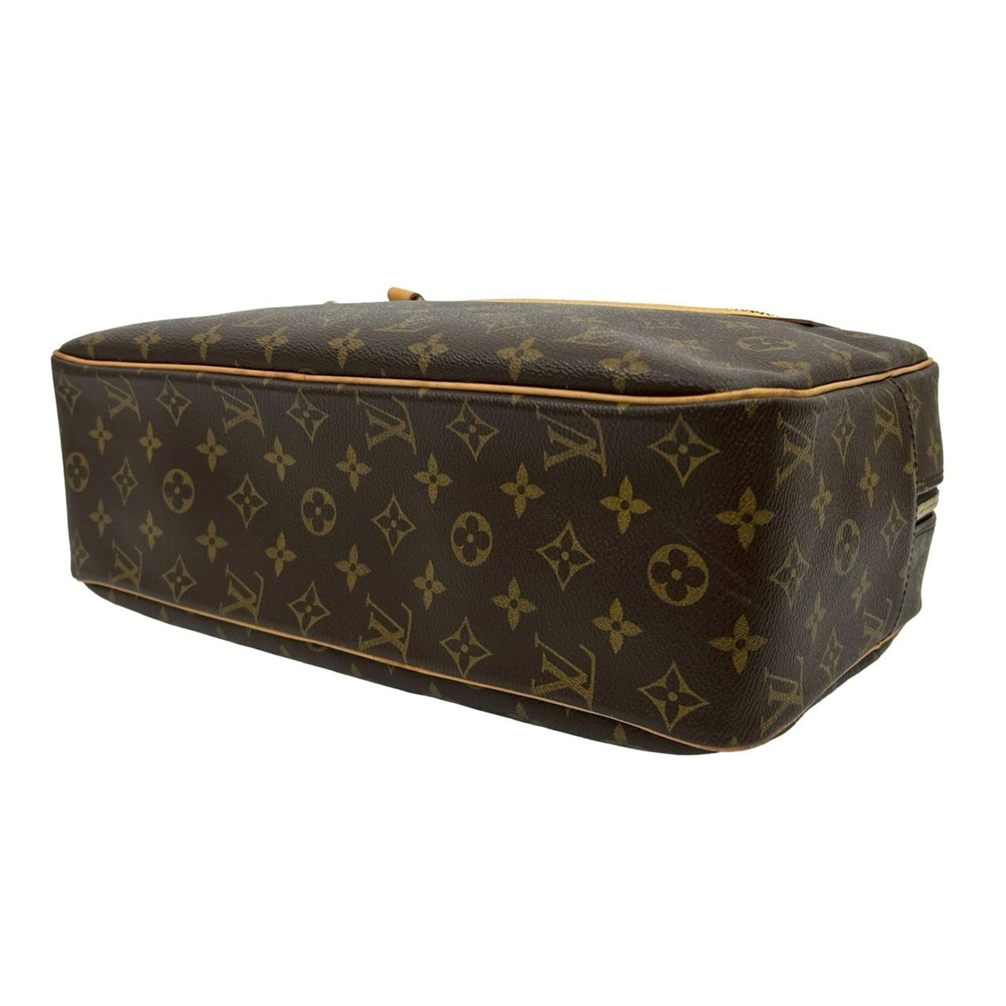 Louis Vuitton Brown Leather Pvc Shoulder Bag Tote Bag (Pre-Owned)