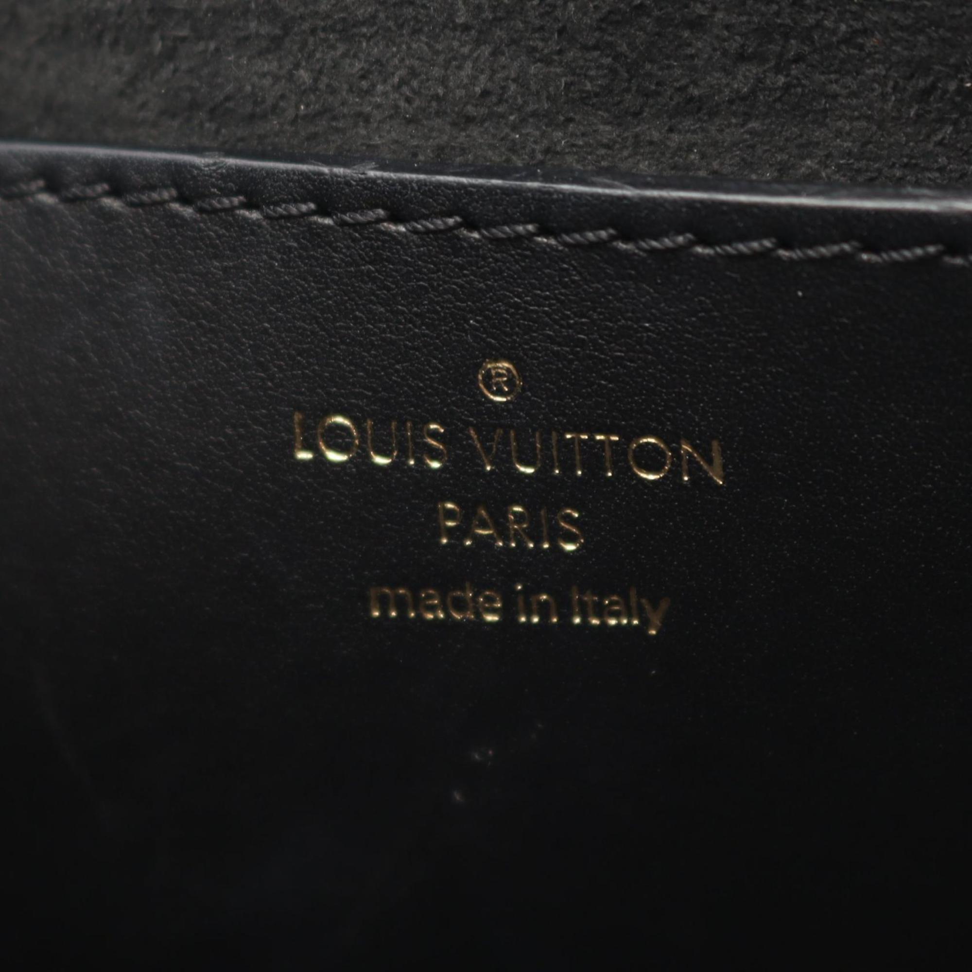 Louis Vuitton Black Leather Pochette Shoulder Bag (Pre-Owned)