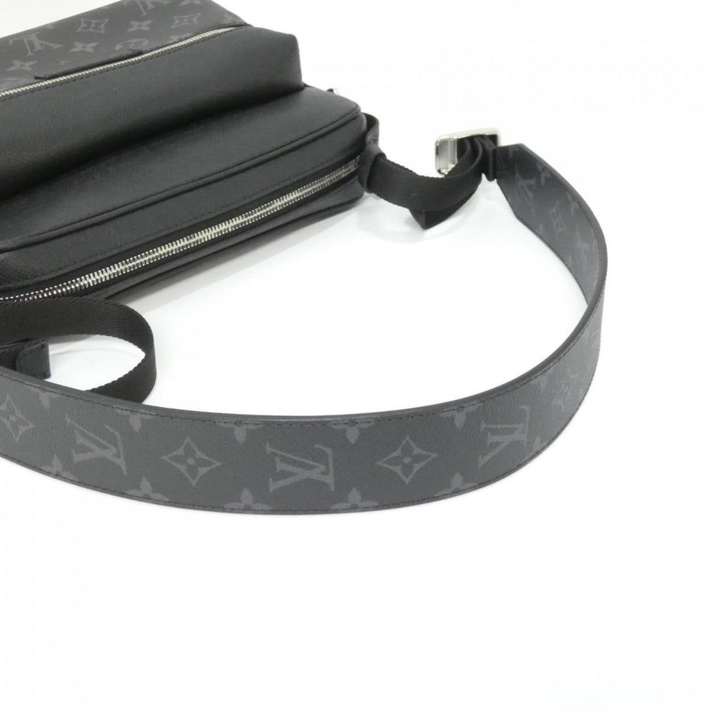 Louis Vuitton Black Coated Canvas Leather Shoulder Bag (Pre-Owned)