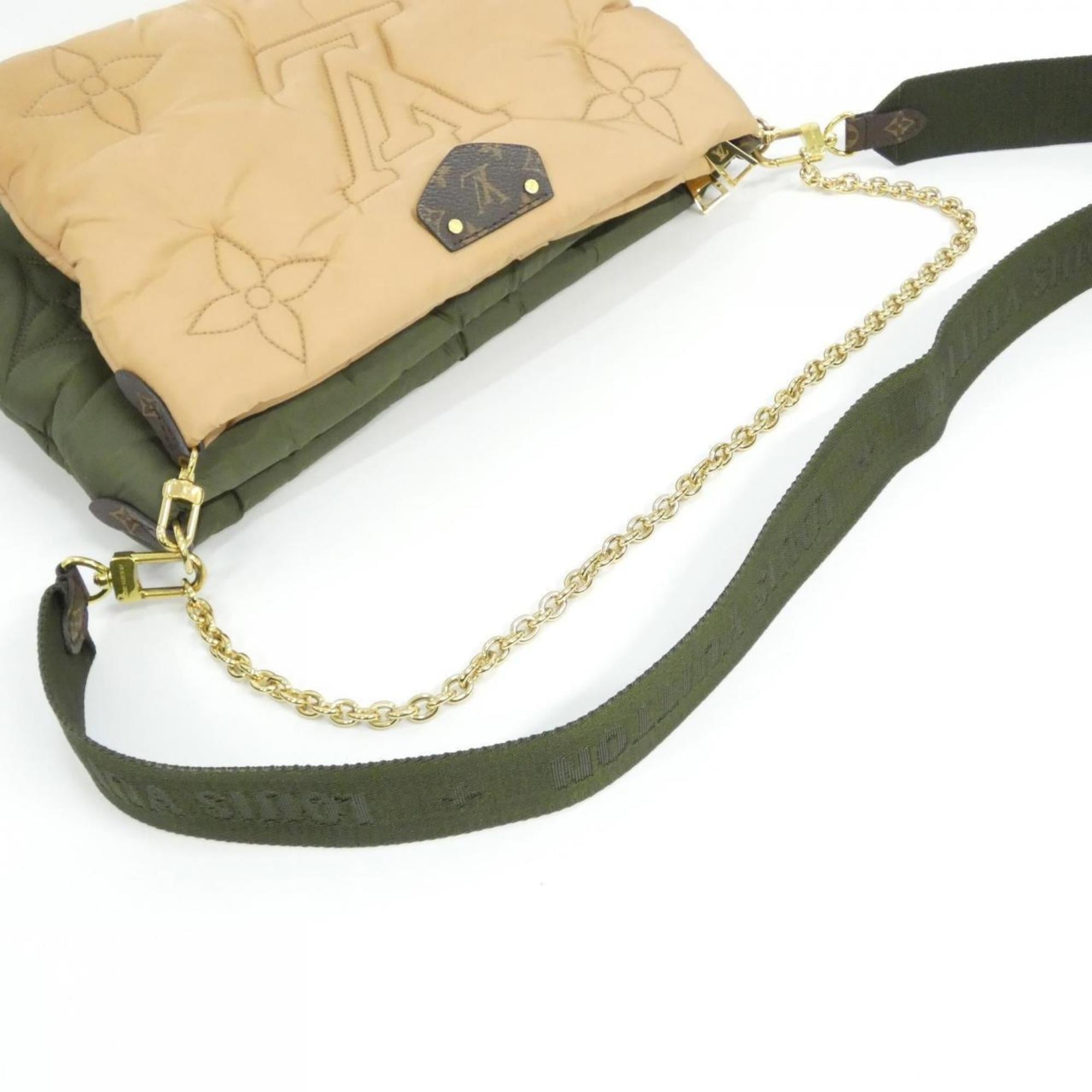 Louis Vuitton Beige Khaki Pochette Shoulder Bag (Pre-Owned)