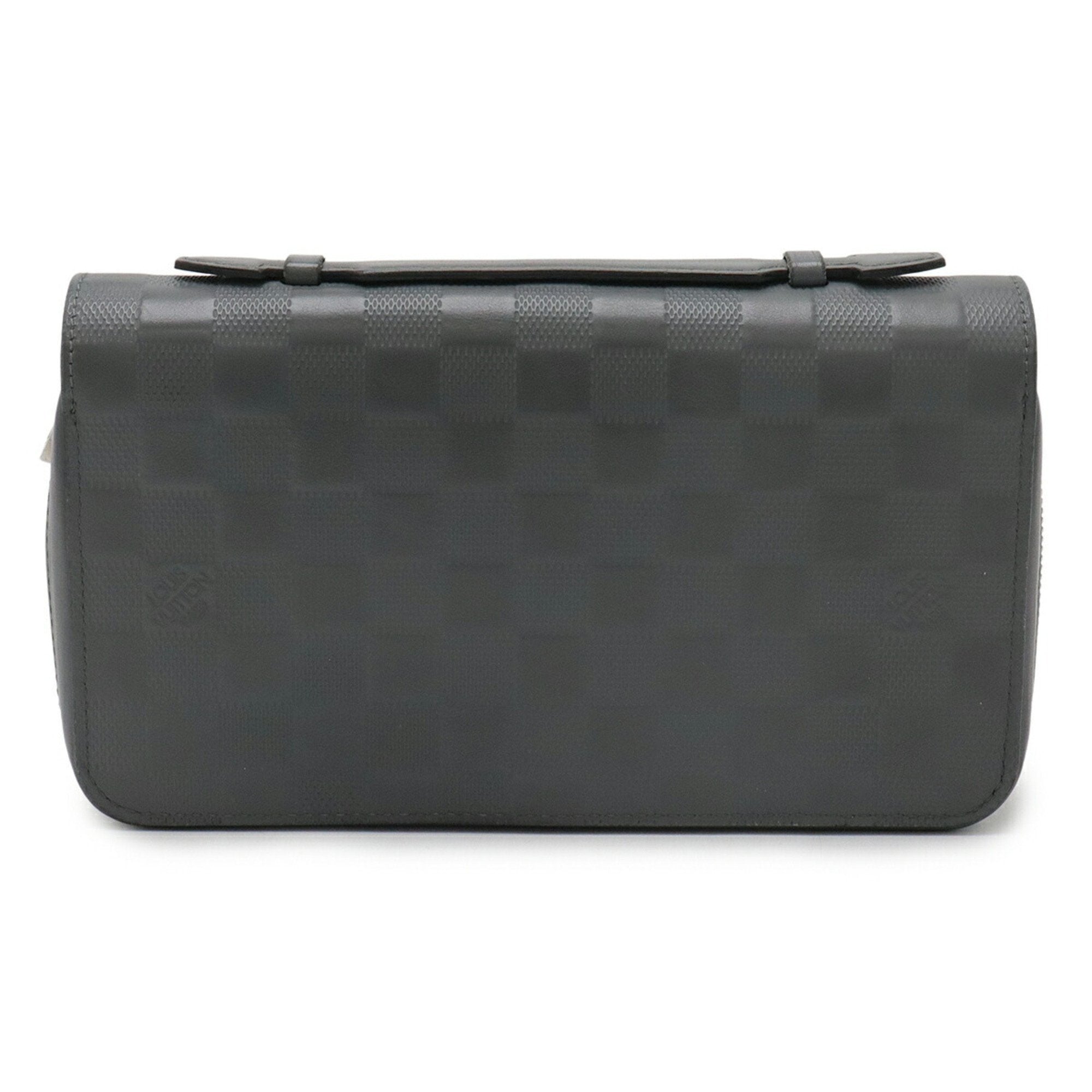 Louis Vuitton Damier Infini Gray Damier Infini Long Wallet (Bi-Fold) (Pre-Owned)