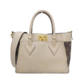 Louis Vuitton Grayish Coated Canvas Leather Handbag (Pre-Owned)
