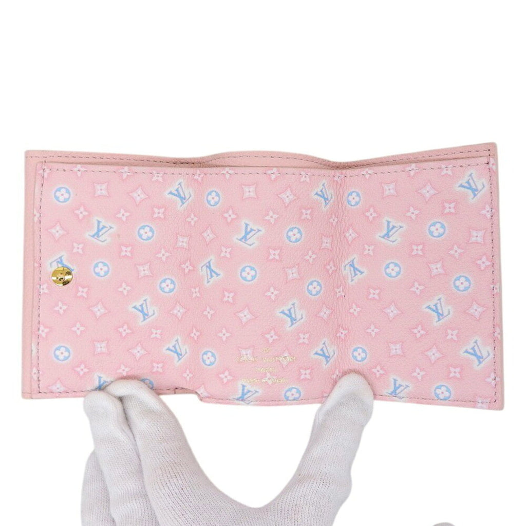 Louis Vuitton Pink Leather Wallet (Tri-Fold) (Pre-Owned)