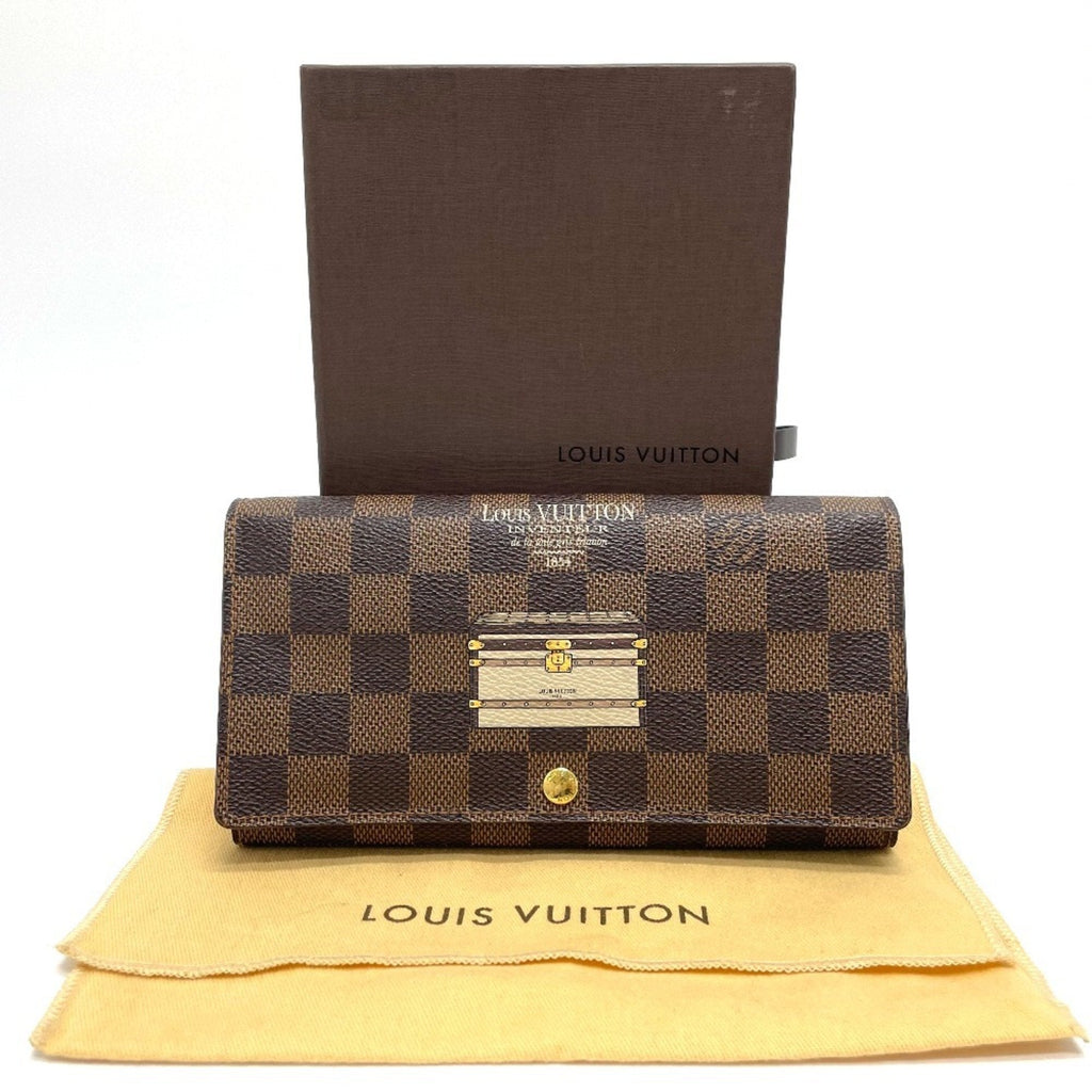 Louis Vuitton Damier Brown Damier Canvas Ebene Damier Canvas Long Wallet (Bi-Fold) (Pre-Owned)