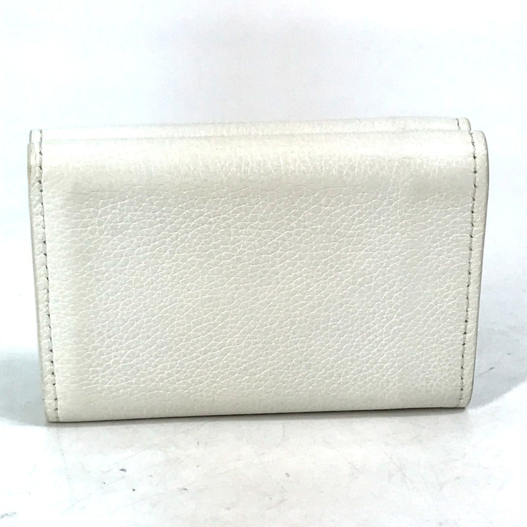 Louis Vuitton White Leather Wallet (Tri-Fold) (Pre-Owned)