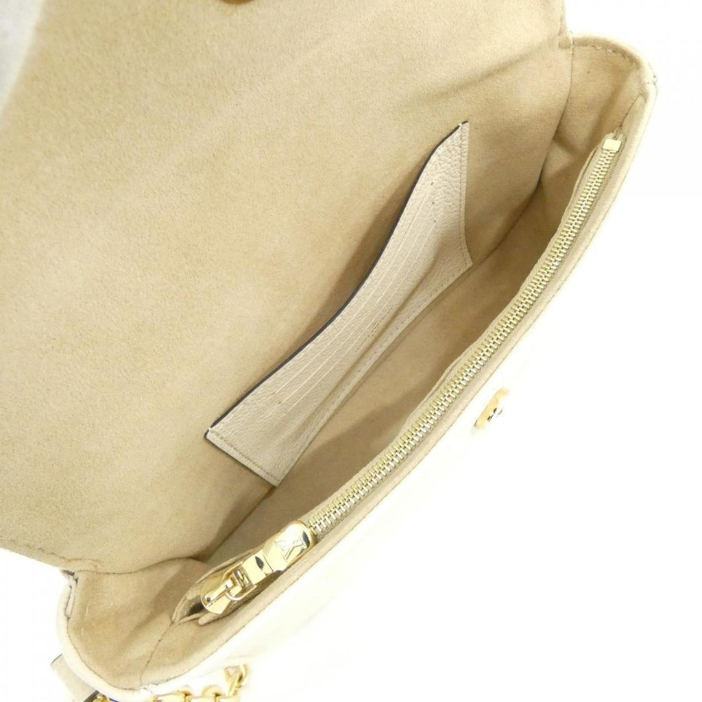 Louis Vuitton Cream Leather Shoulder Bag (Pre-Owned)