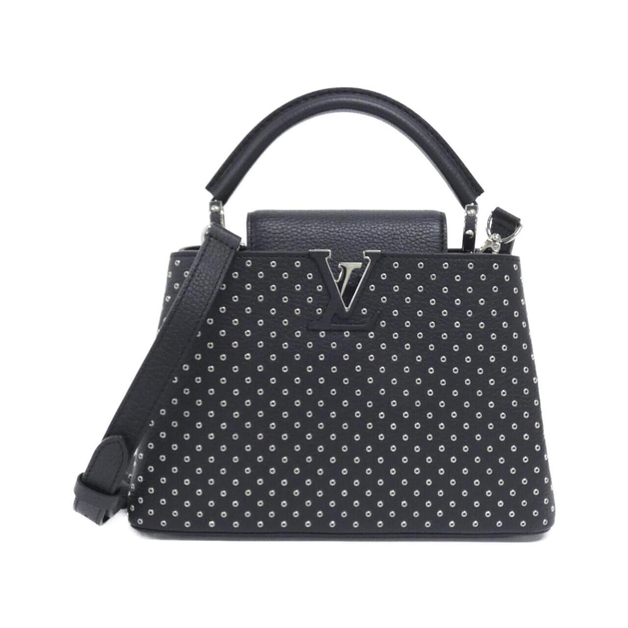 Louis Vuitton Black Leather Handbag (Pre-Owned)