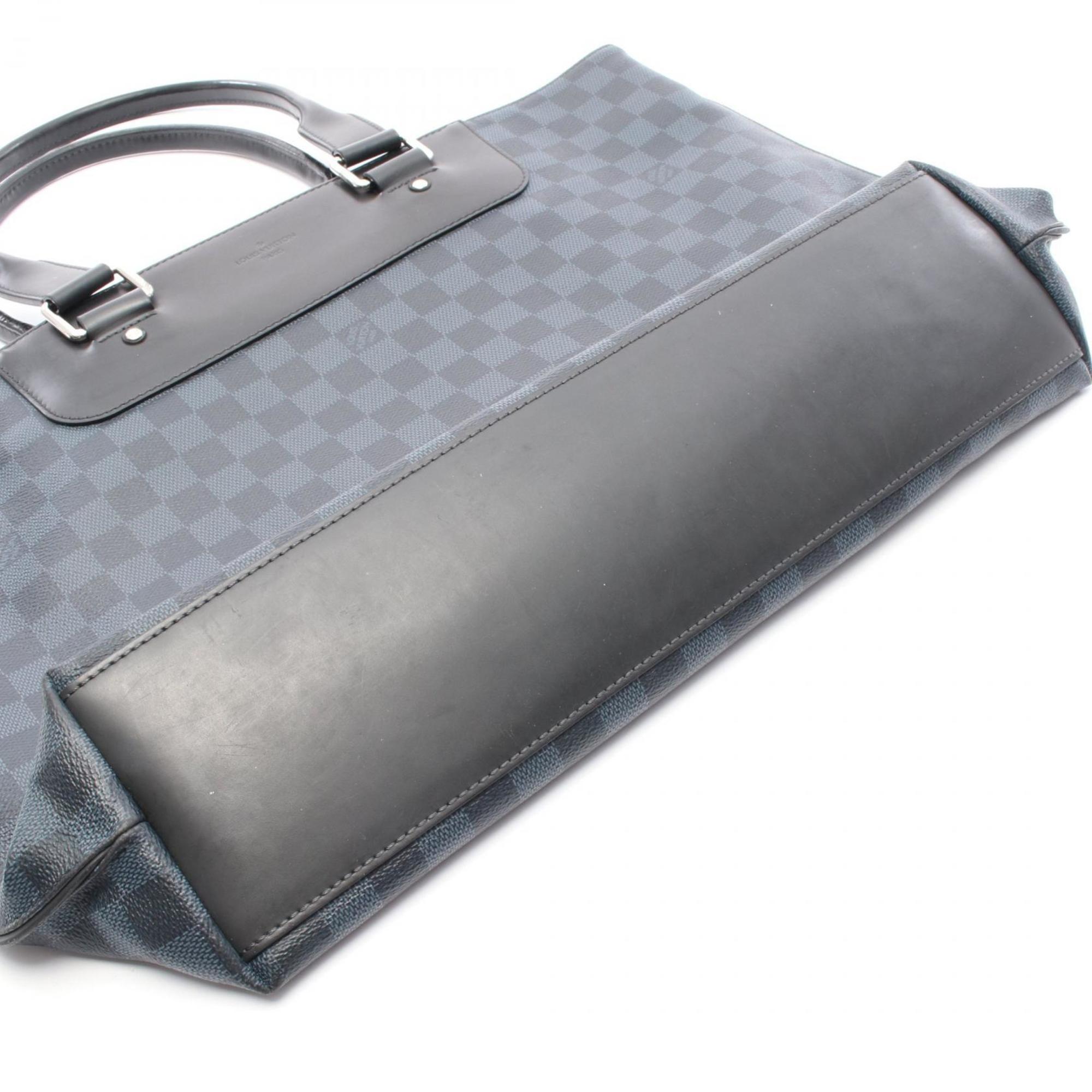 Louis Vuitton Black Navy Coated Canvas Tote Bag (Pre-Owned)