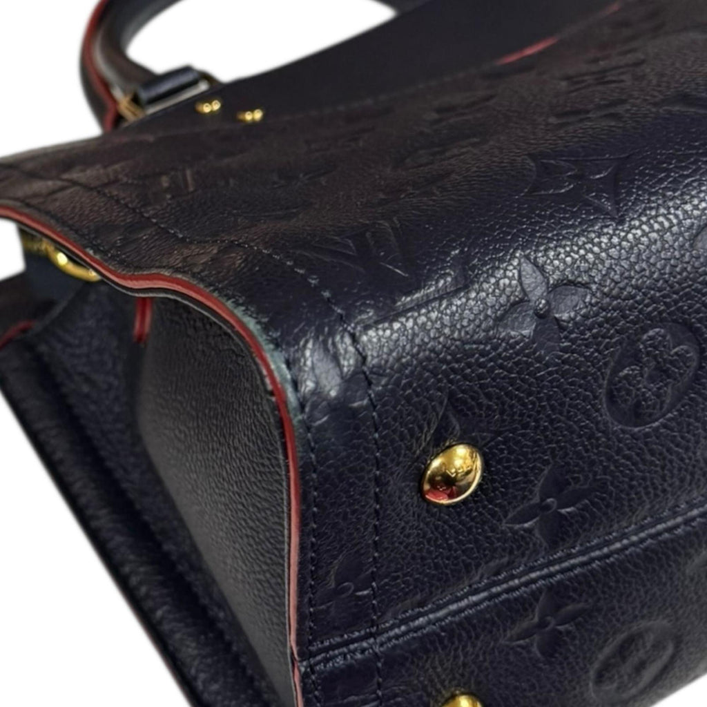Louis Vuitton Marine Rouge Navy Monogram Empreinte Shoulder Bag (Pre-Owned)