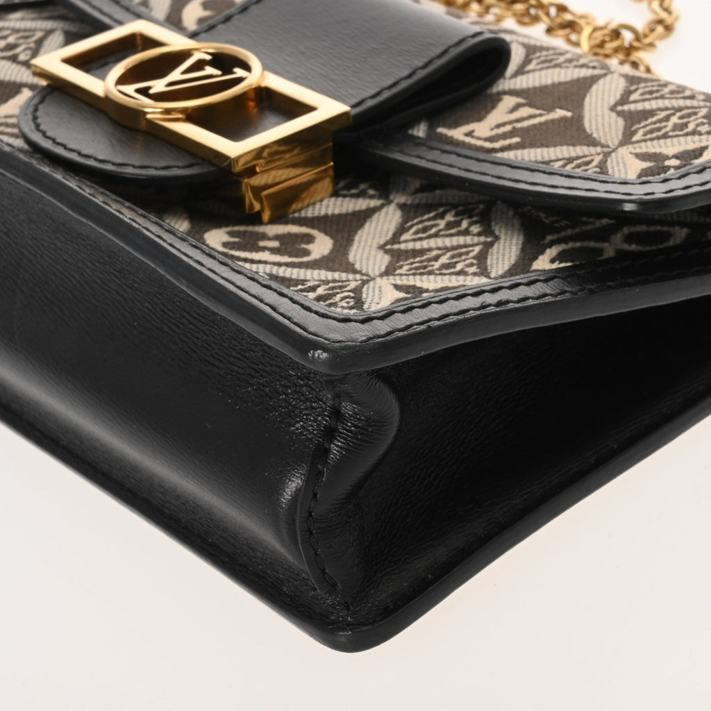 Louis Vuitton Monogram Black Leather Shoulder Bag (Pre-Owned)