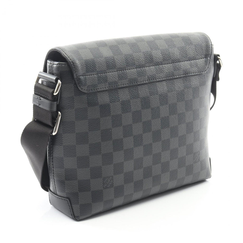 Louis Vuitton Black Coated Canvas Leather Shoulder Bag (Pre-Owned)