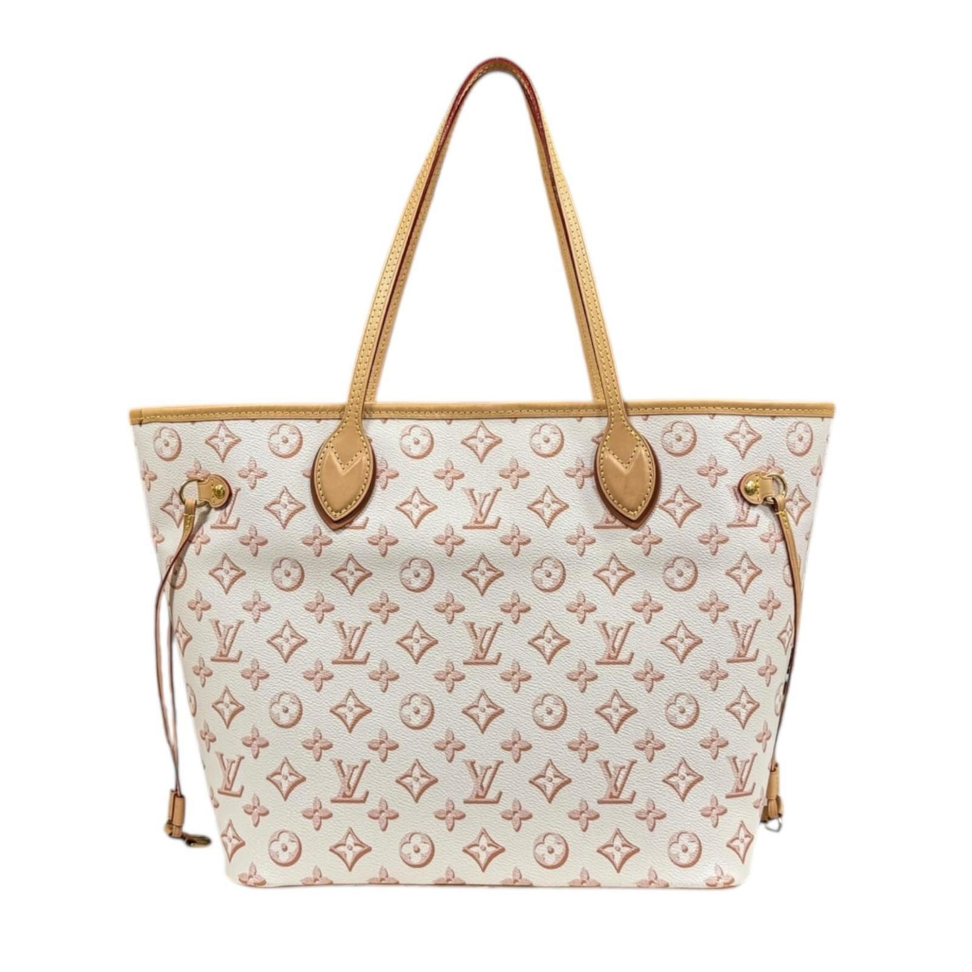 Louis Vuitton Beige Ivory Pvc Tote Bag (Pre-Owned)
