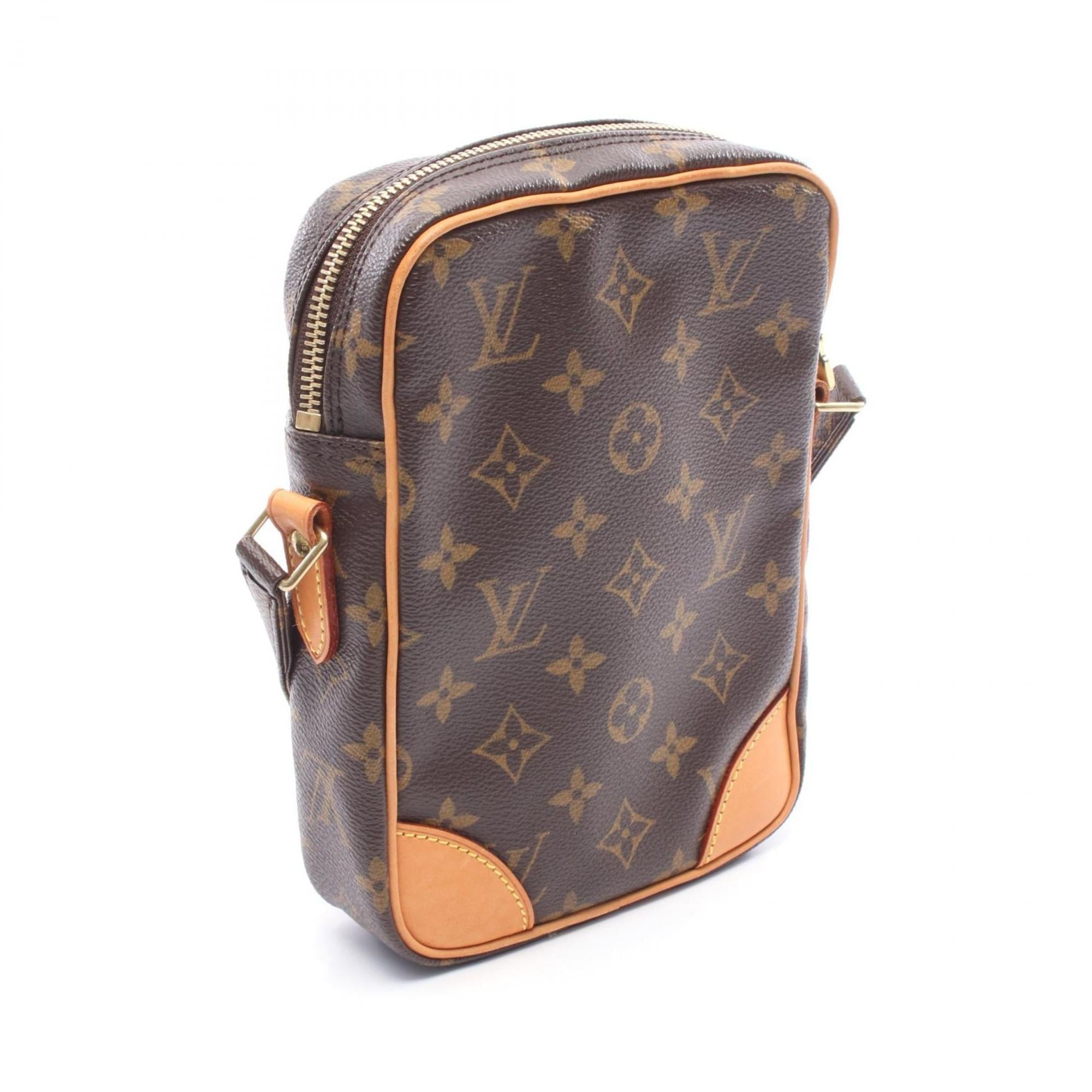 Louis Vuitton Brown Coated Canvas Leather Shoulder Bag (Pre-Owned)
