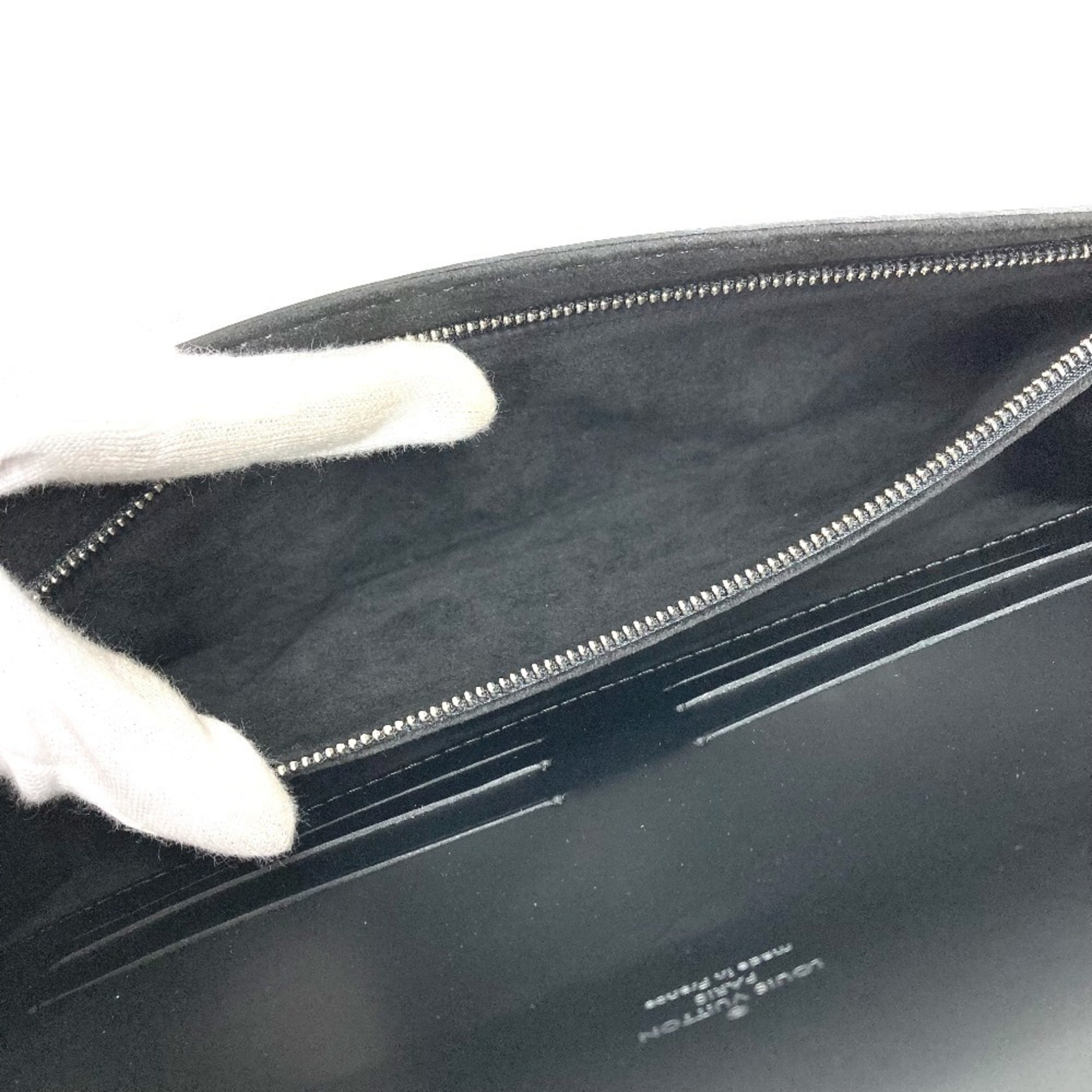 Louis Vuitton Epi Black Noir Epi Leather Clutch Bag Pochette Shoulder Bag (Pre-Owned)