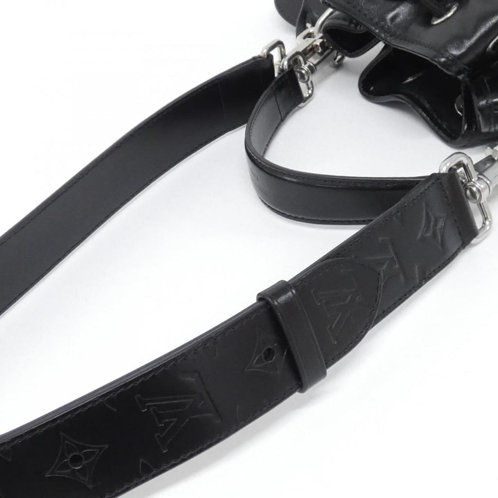 Louis Vuitton Black Leather Shoulder Bag (Pre-Owned)