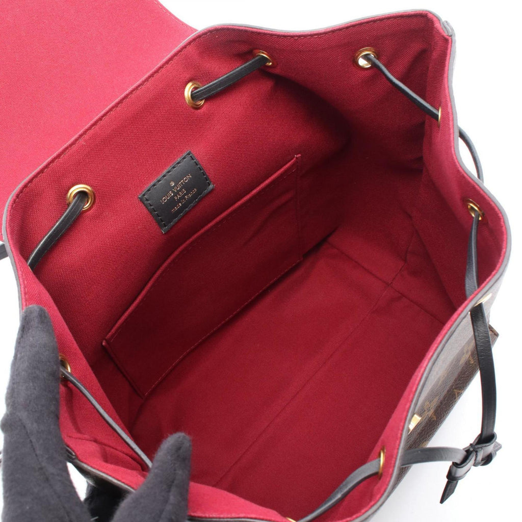 Louis Vuitton Black Brown Noir Coated Canvas Leather Backpack (Pre-Owned)