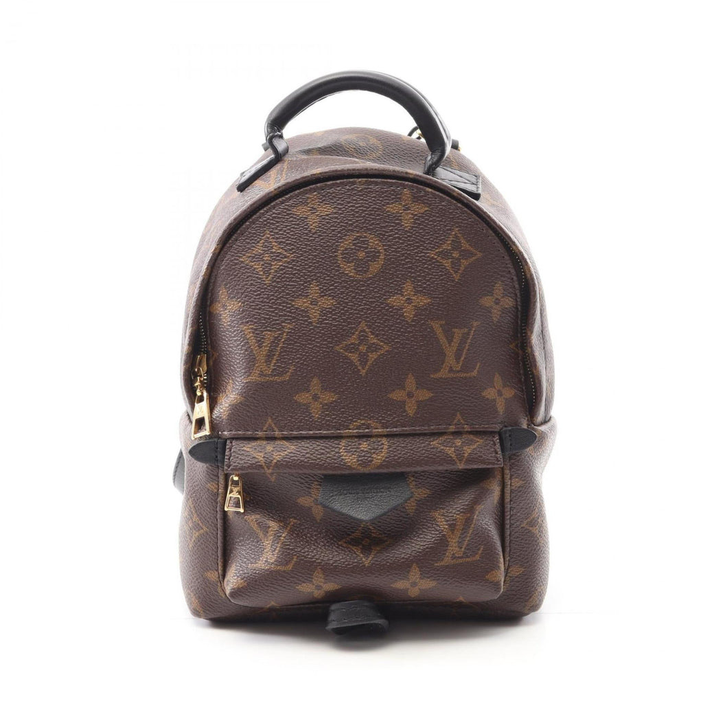 Louis Vuitton Black Brown Coated Canvas Leather Backpack (Pre-Owned)