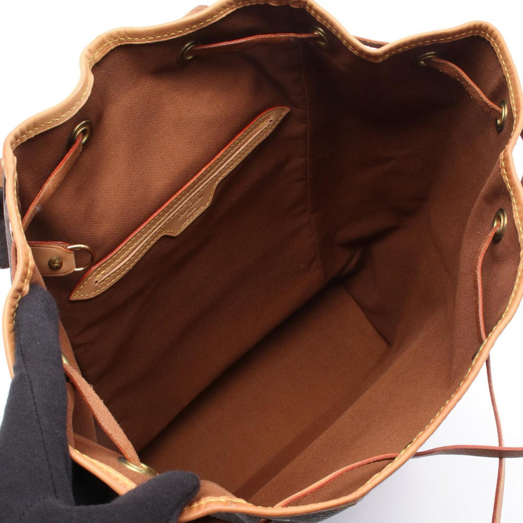 Louis Vuitton Brown Monogram Coated Canvas Leather Backpack (Pre-Owned)