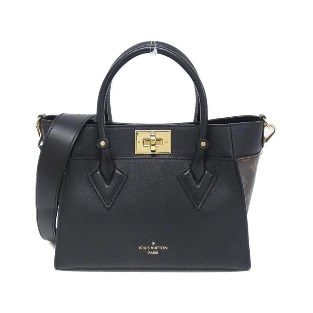 Louis Vuitton Black Leather Coated Canvas Handbag (Pre-Owned)