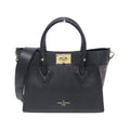 Louis Vuitton Black Leather Coated Canvas Handbag (Pre-Owned)