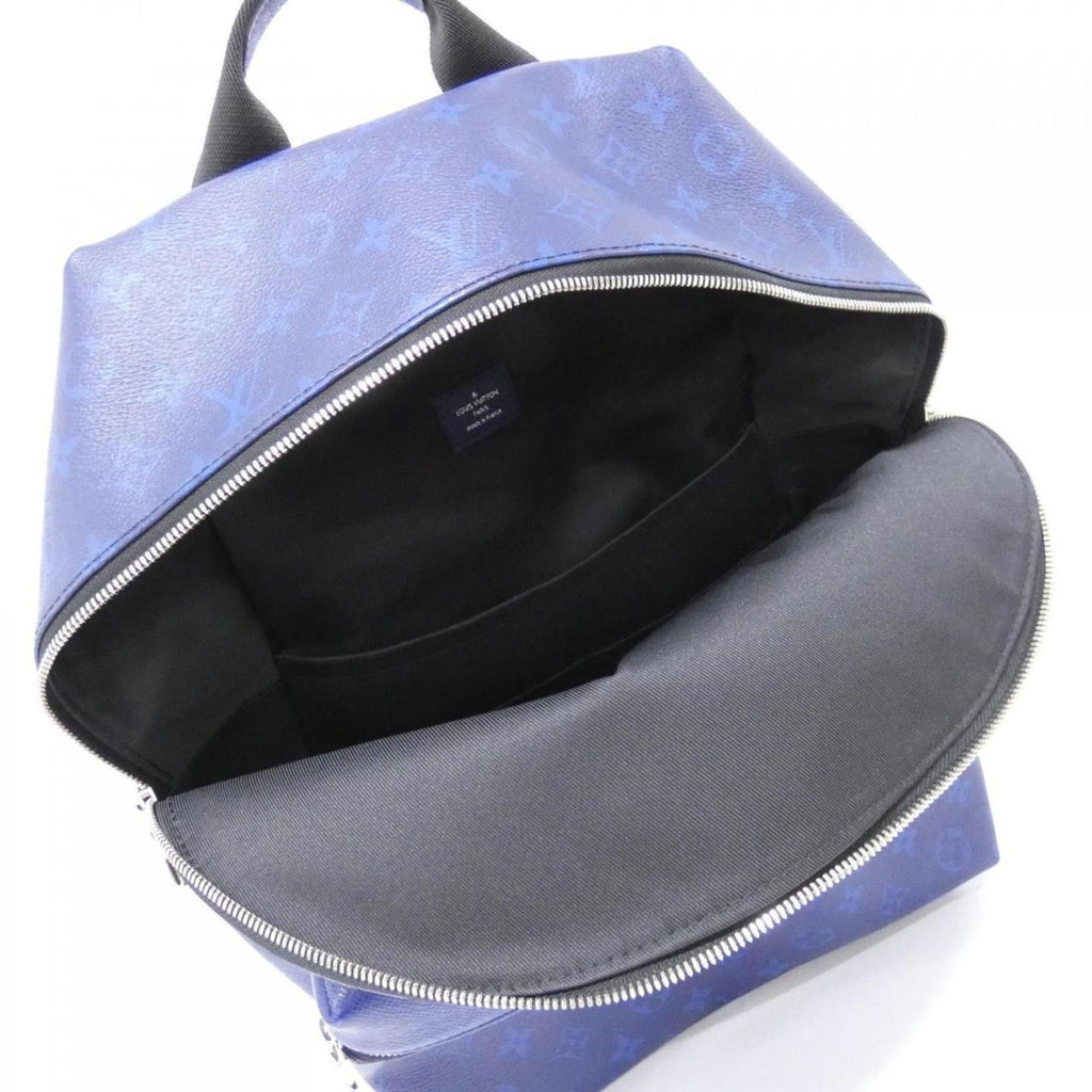 Louis Vuitton Cobalt Coated Canvas Leather Backpack (Pre-Owned)