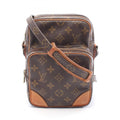 Louis Vuitton Brown Coated Canvas Leather Shoulder Bag (Pre-Owned)