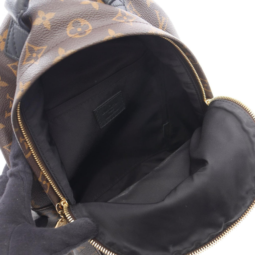 Louis Vuitton Black Brown Coated Canvas Leather Backpack (Pre-Owned)