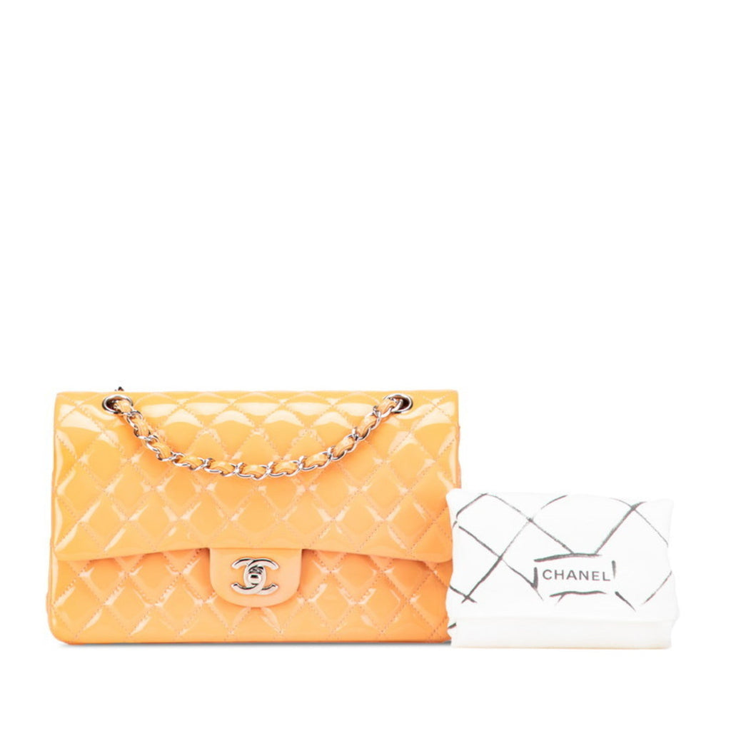 Classic Double Flap Bag Quilted Patent Medium