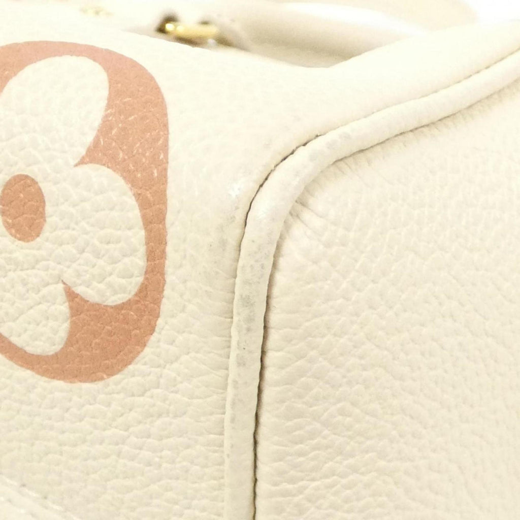 Louis Vuitton Cream White Leather Boston Bag (Pre-Owned)