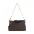 Louis Vuitton Monogram Black Marron Coated Canvas Shoulder Bag (Pre-Owned)
