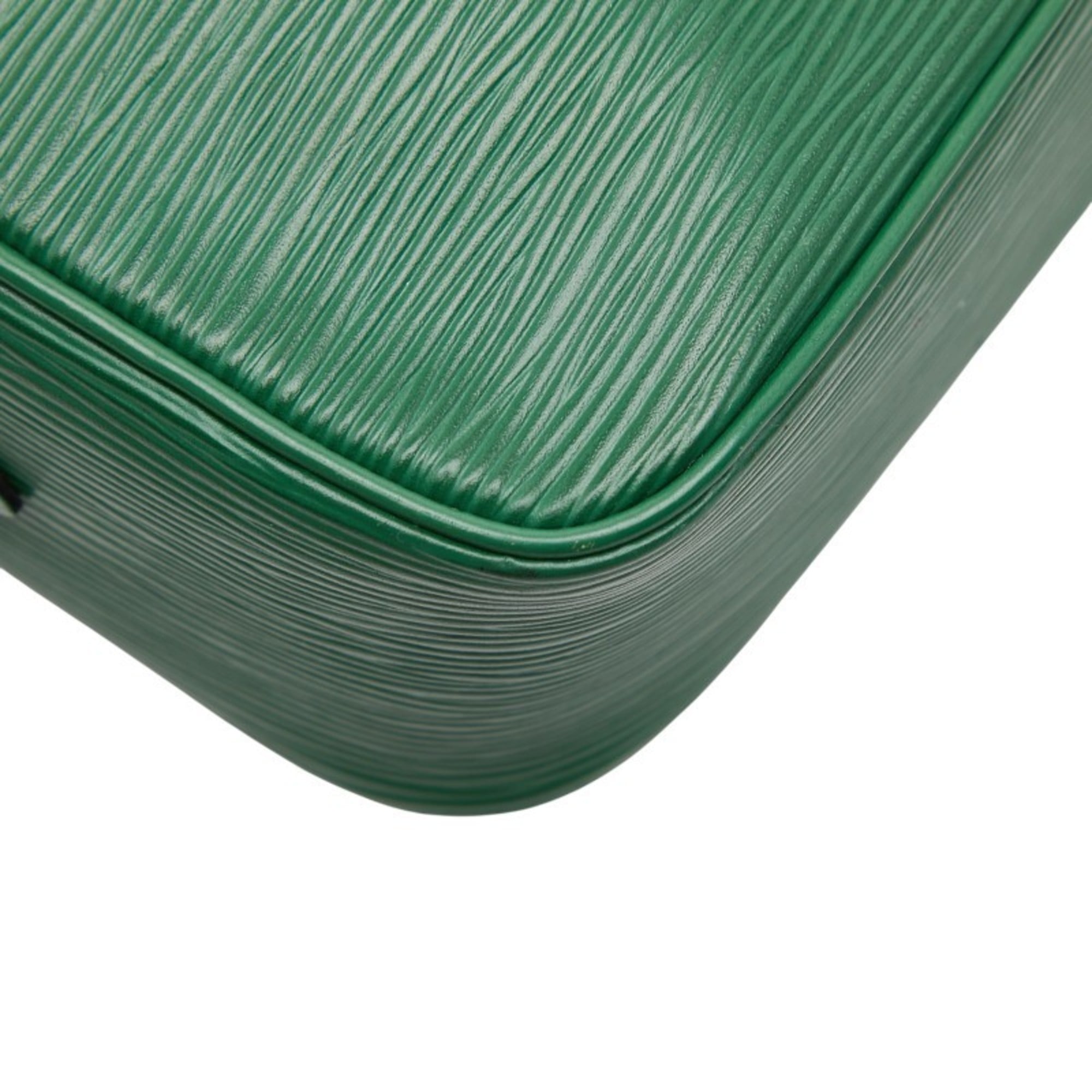 Louis Vuitton Borneo Green Leather Shoulder Bag (Pre-Owned)