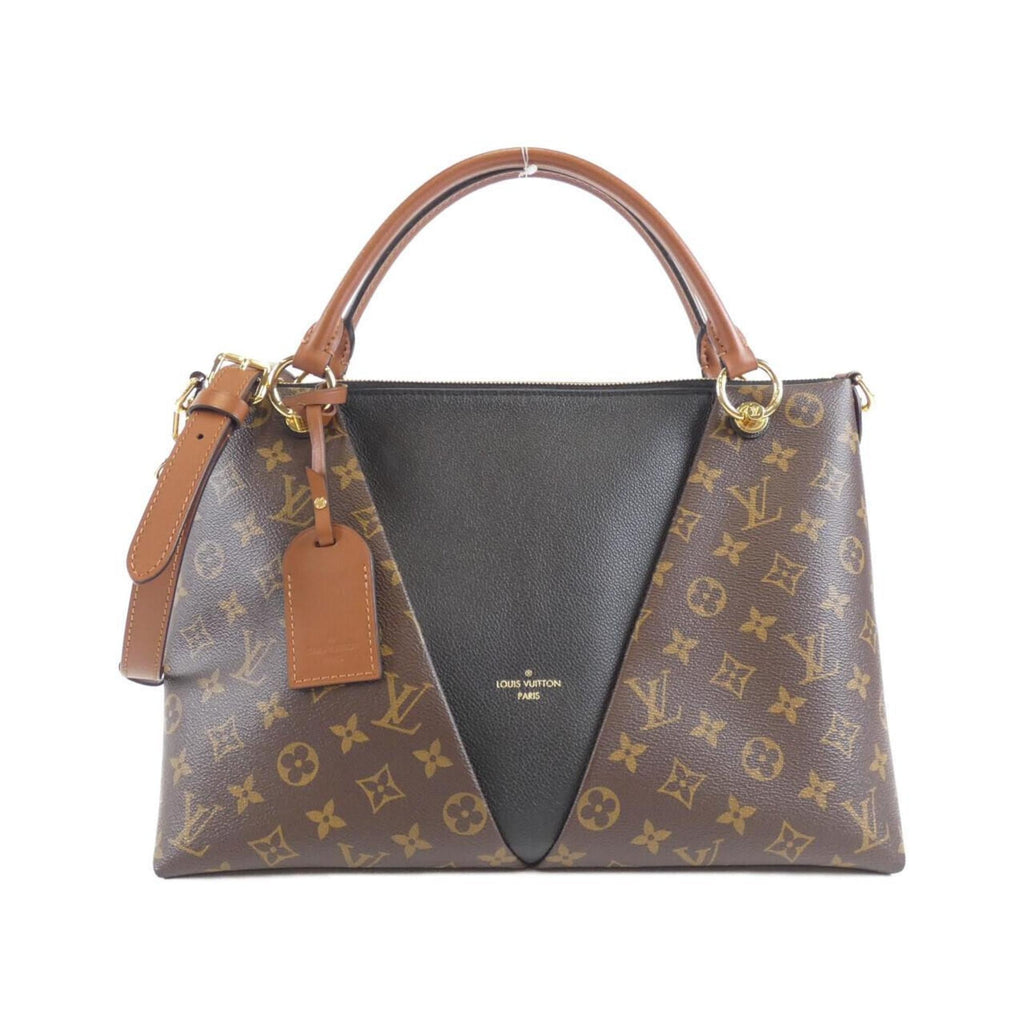 Louis Vuitton Black Marron Coated Canvas Leather Handbag (Pre-Owned)
