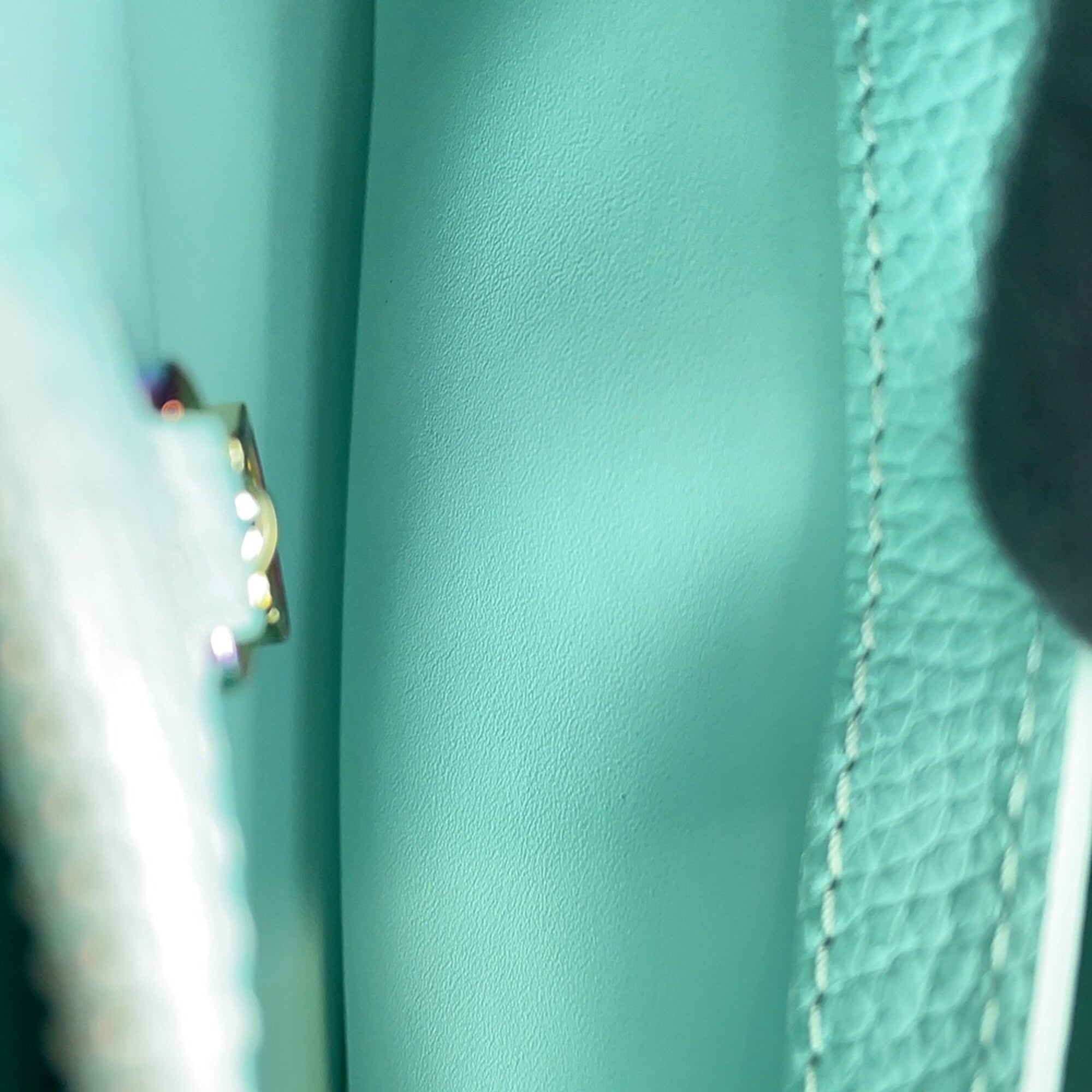 Louis Vuitton Light Blue Leather Handbag Shoulder Bag (Pre-Owned)
