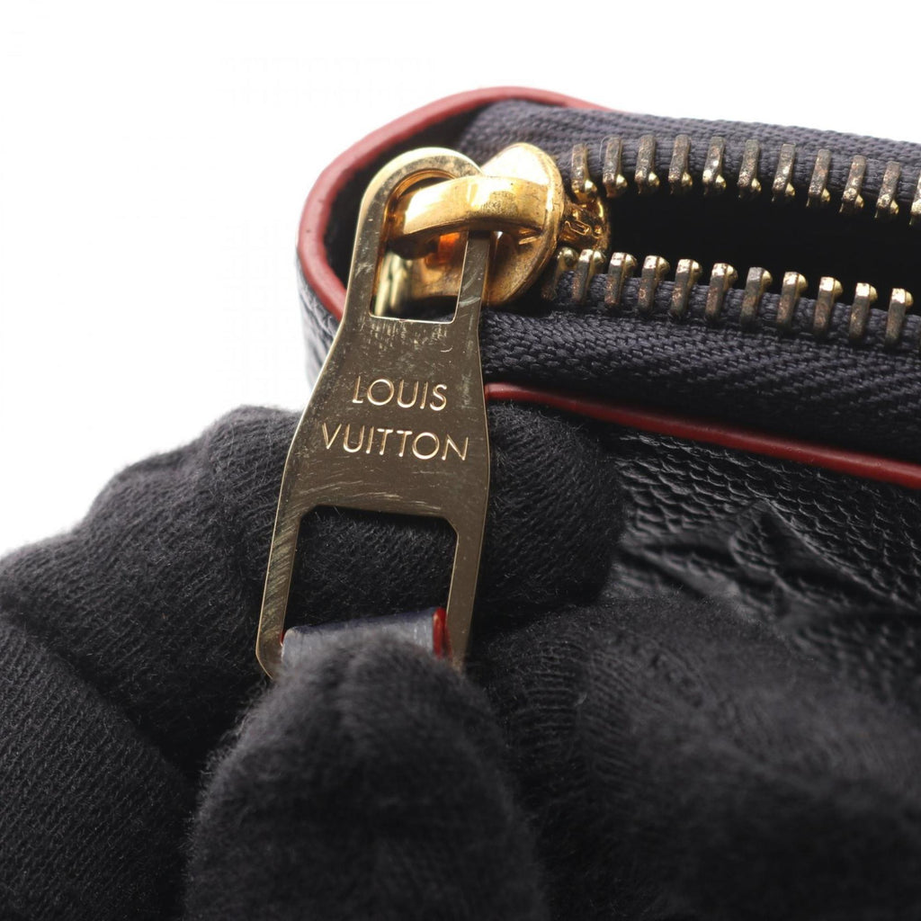 Louis Vuitton Marine Rouge Navy Red Color Monogram Empreinte Long Wallet (Bi-Fold) (Pre-Owned)