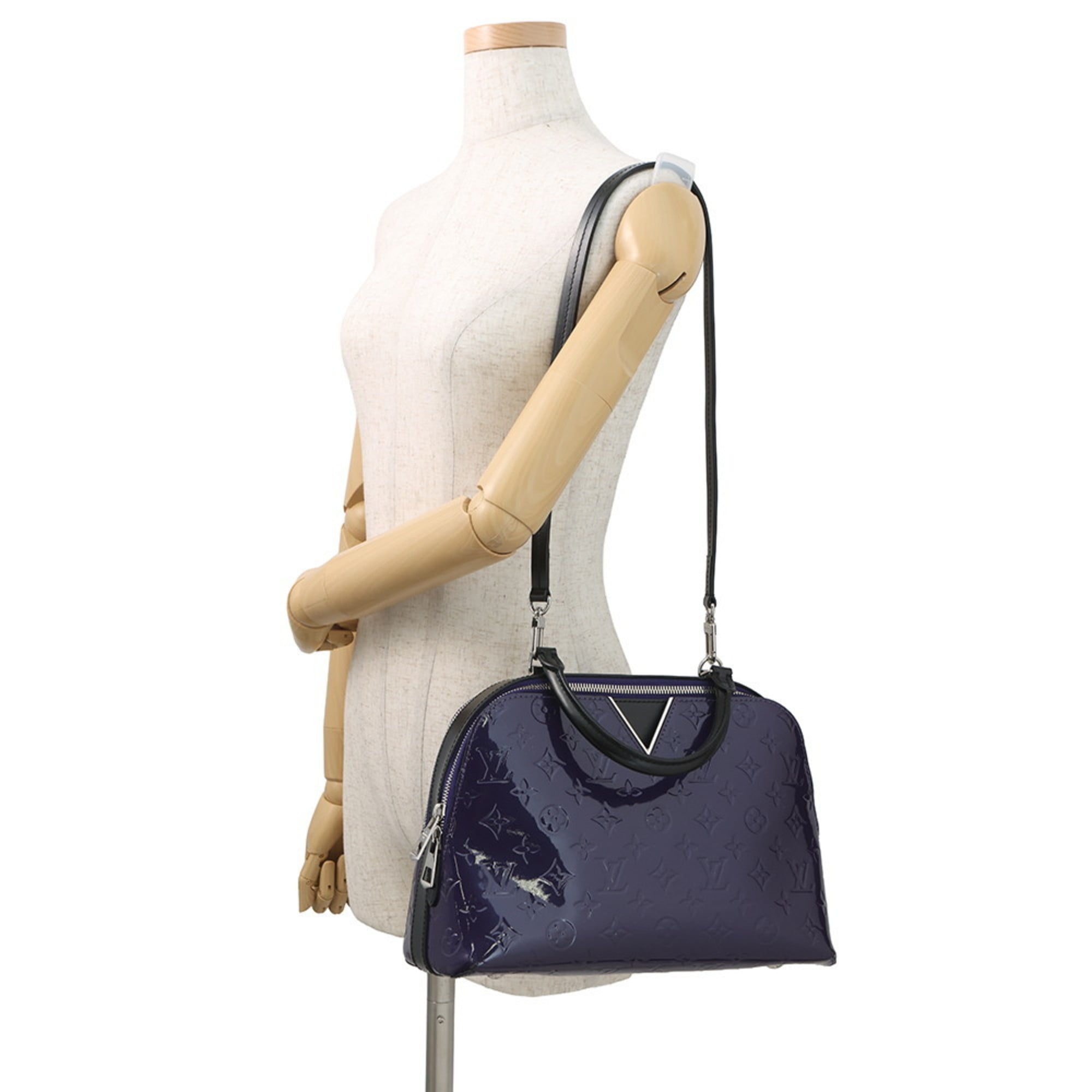 Louis Vuitton Monogram Noir Purple Monogram Vernis Handbag Shoulder Bag (Pre-Owned)
