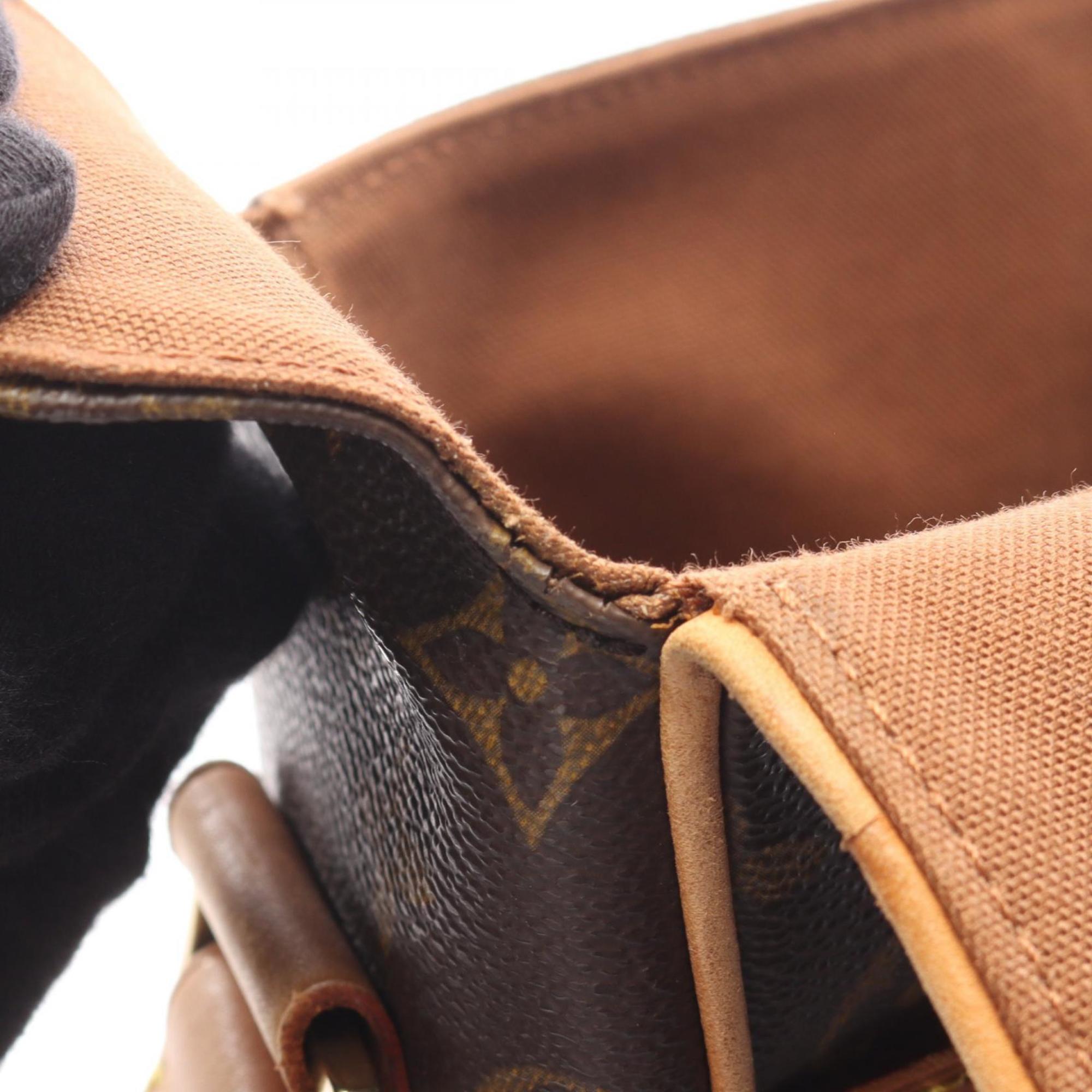 Louis Vuitton Brown Coated Canvas Leather Shoulder Bag (Pre-Owned)