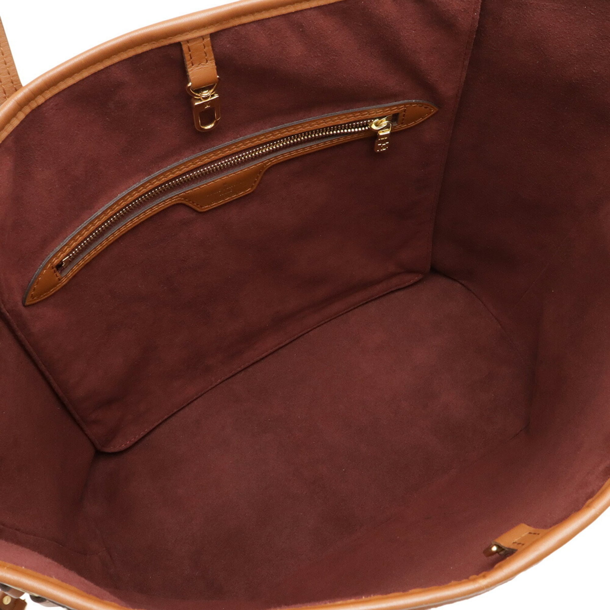 Louis Vuitton Bordeaux Brown White Jacquard Leather Pouch Shoulder Bag Tote Bag (Pre-Owned)