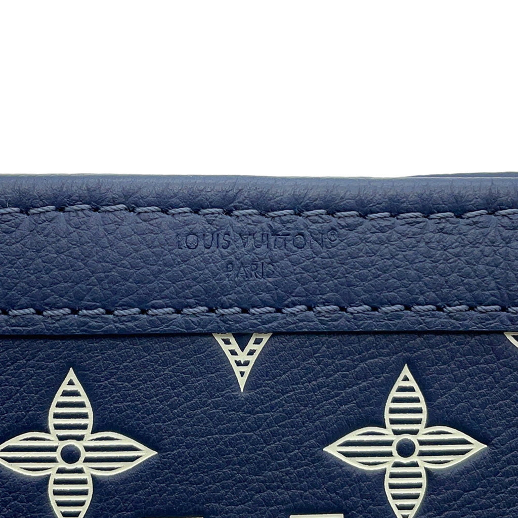 Louis Vuitton Navy White Monogram Shadow Shoulder Bag (Pre-Owned)