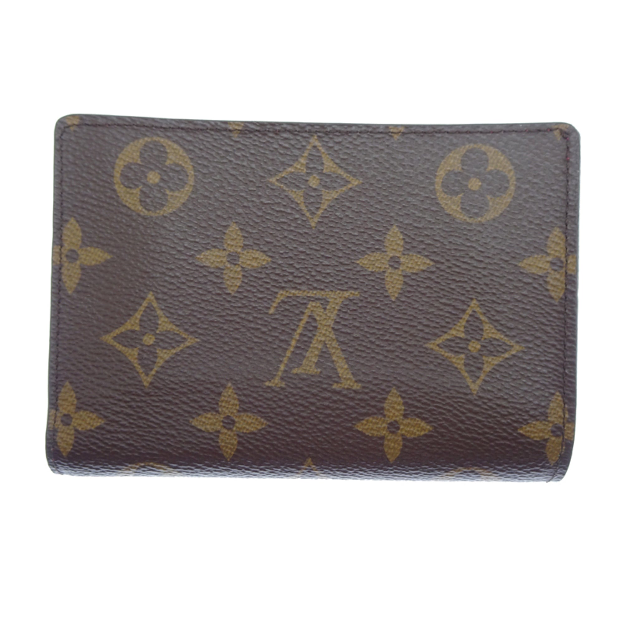 Louis Vuitton Brown Fuchsia Pink Monogram Monogram Leather Wallet (Bi-Fold) (Pre-Owned)
