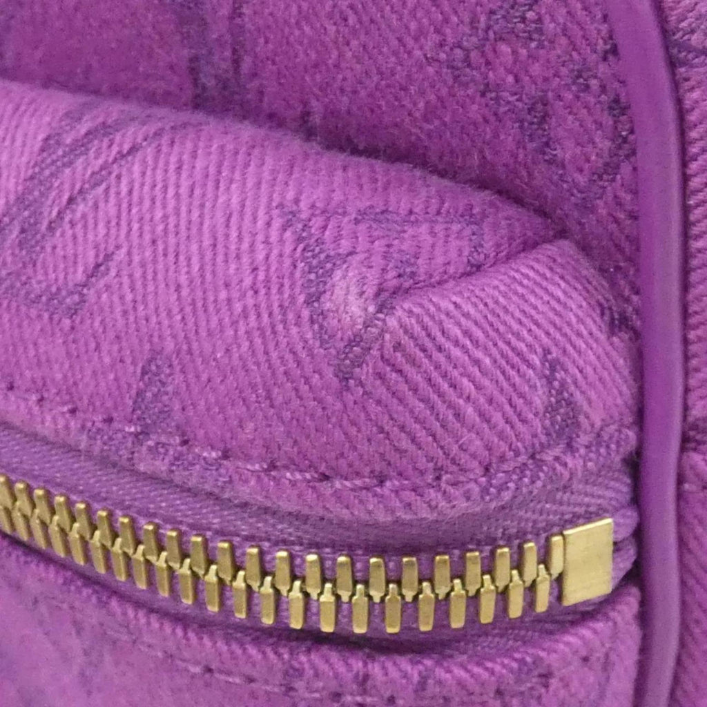 Louis Vuitton Purple Denim Canvas Shoulder Bag (Pre-Owned)
