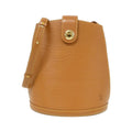 Louis Vuitton Gold Brown Leather Shoulder Bag (Pre-Owned)