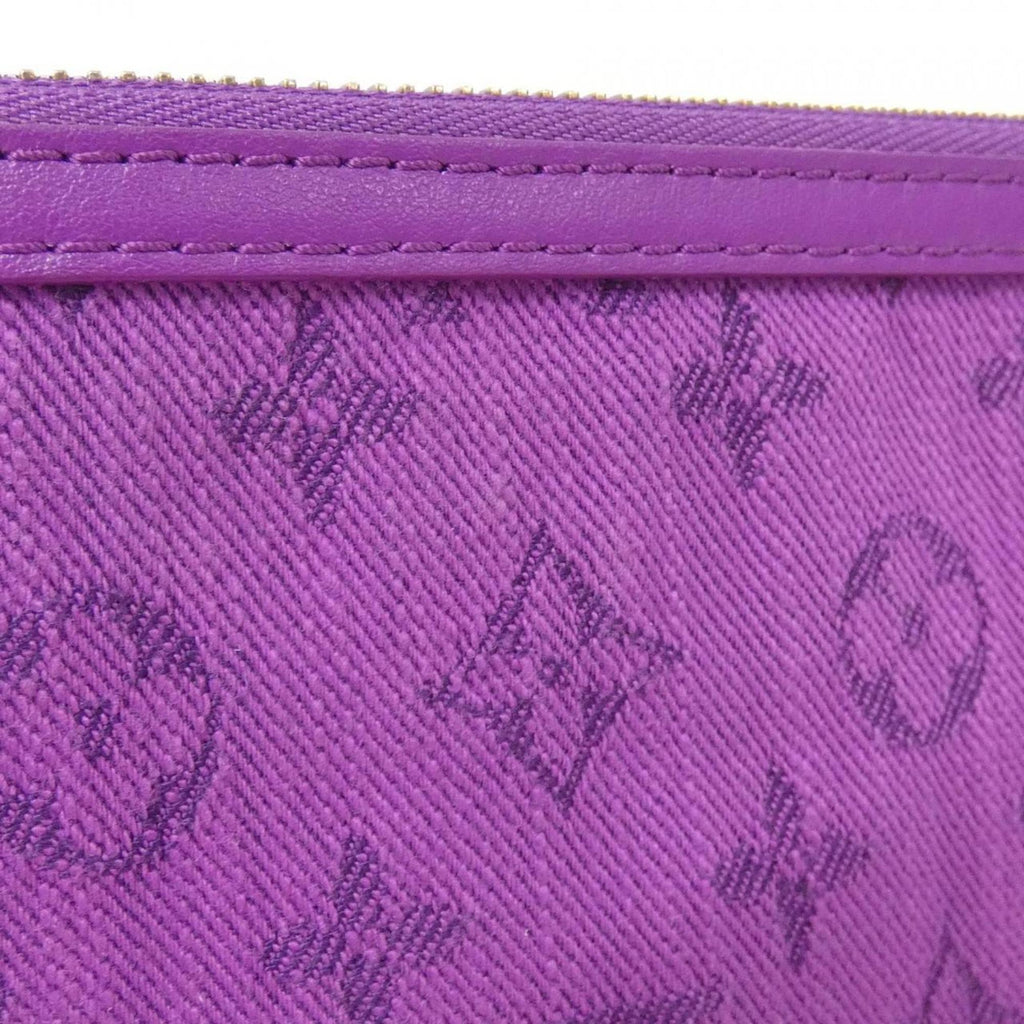 Louis Vuitton Marron Purple Coated Canvas Denim Shoulder Bag (Pre-Owned)